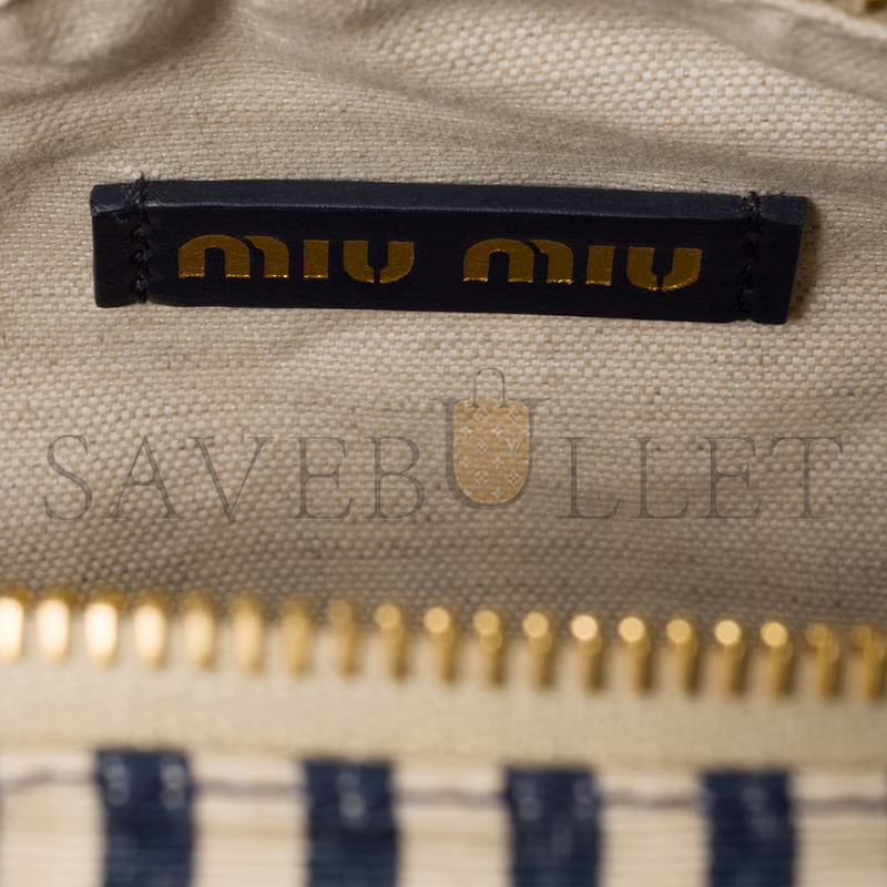 MIU MIU JACQUARD FABRIC POUCH WITH LOGO 5NE841 (18.5*14*10cm)